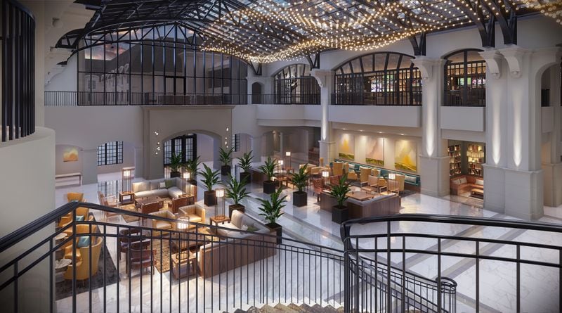 Chateau Elan's lobby will feature a custom chandelier designed to match the topography of the resort's vineyards.