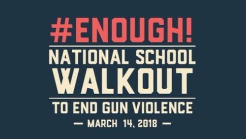 The National School Walkout will take place March 14.