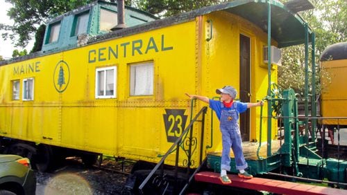 A stay at the Red Caboose Motel, along the tracks of the Starsburg Railroad, offers both accommodations and a play place for train-obsessed kids and parents. (Rob Owen/Pittsburgh Post-Gazette/TNS)