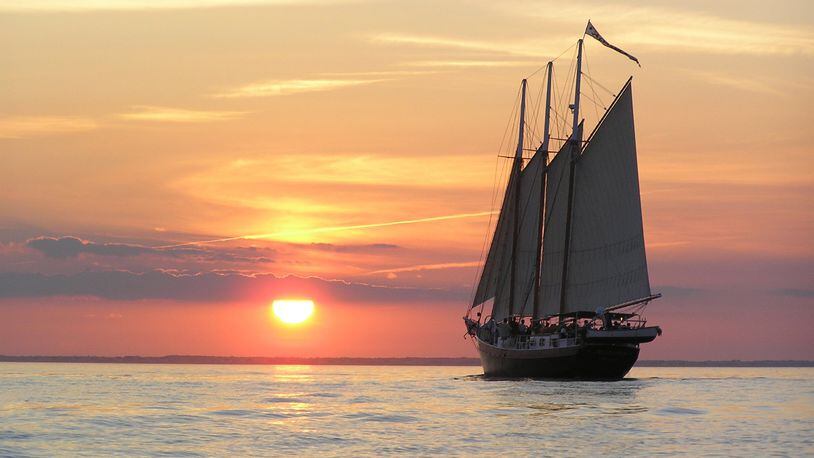Take a sunset cruise on the York River. Contributed by Yorktown Sailing Charters