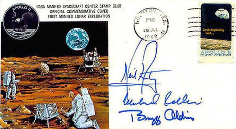 Neil Armstrong life insurance autograph.