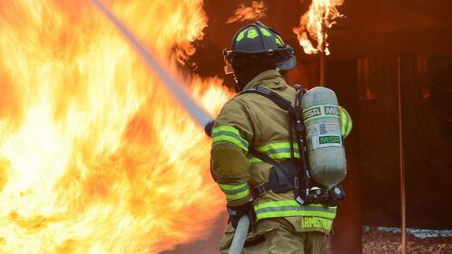 Stock photo of a firefighter.