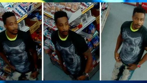 Atlanta police officers need help identifying a man accused of shooting and seriously injuring another man in southwest Atlanta. The wanted man is pictured in surveillance video above. (Credit: Atlanta Police Department)