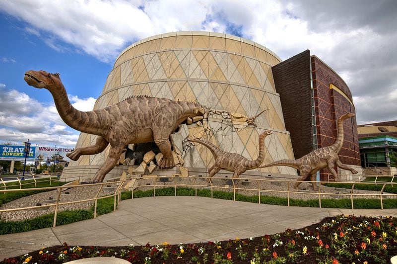The  Children's Museum of Indianapolis is said to be the biggest in the world and features these dramatic dinosaurs. Photos: Visit Indy