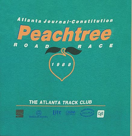 Peachtree Road Race: 1980s T-shirts