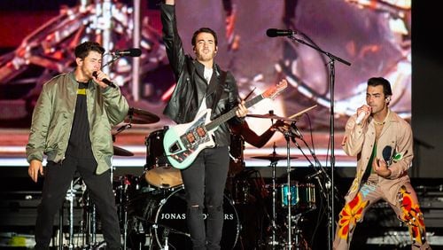 The Jonas Brothers perform at Music Midtown on Saturday night, September 18, 2021, in Piedmont Park. (Photo: Ryan Fleisher for The Atlanta Journal-Constitution)