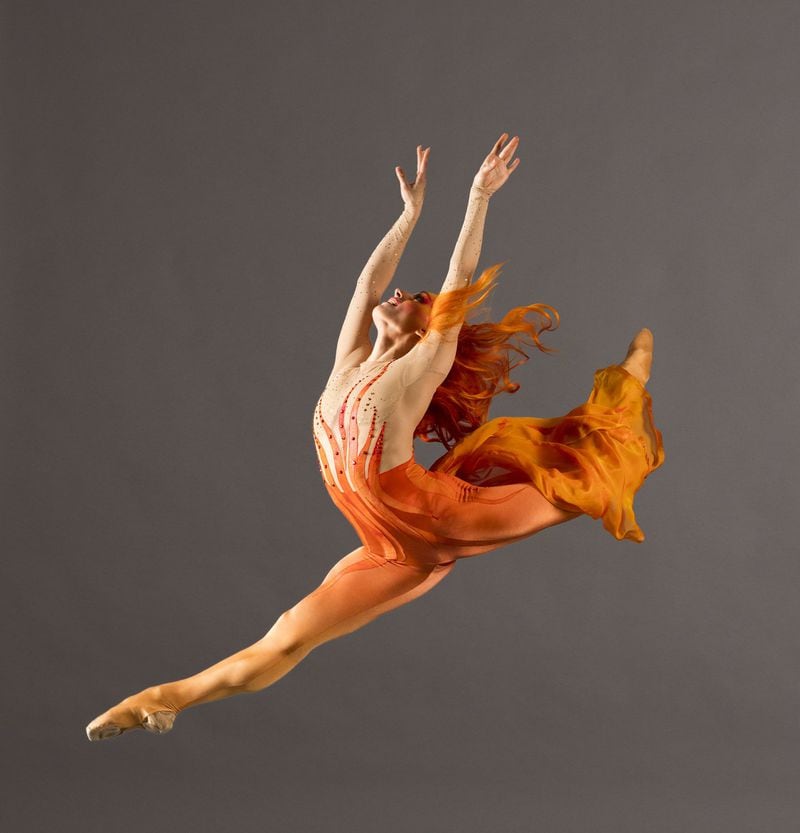 Dancer Jackie Nash will perform as the Firebird in the Atlanta Ballet’s production of Stravinsky s “Firebird” with choreography by Yuri Possokhov at the Cobb Energy Performing Arts Centre April 14-16. CONTRIBUTED BY CHARLIE MCCULLERS