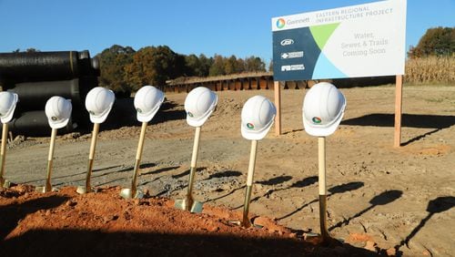 Gwinnett County broke ground on its Eastern Regional Infrastructure project earlier this month. The project will add new trails and expand water and sewer services near Dacula. (Courtesy of Gwinnett County)