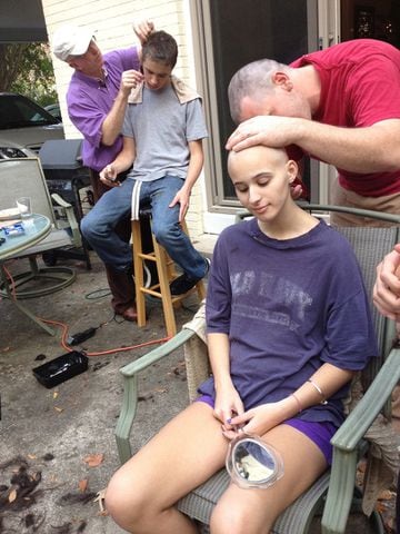 While fighting her own bout with cancer, an Atlanta teen gives others comfort as they battle against the disease.