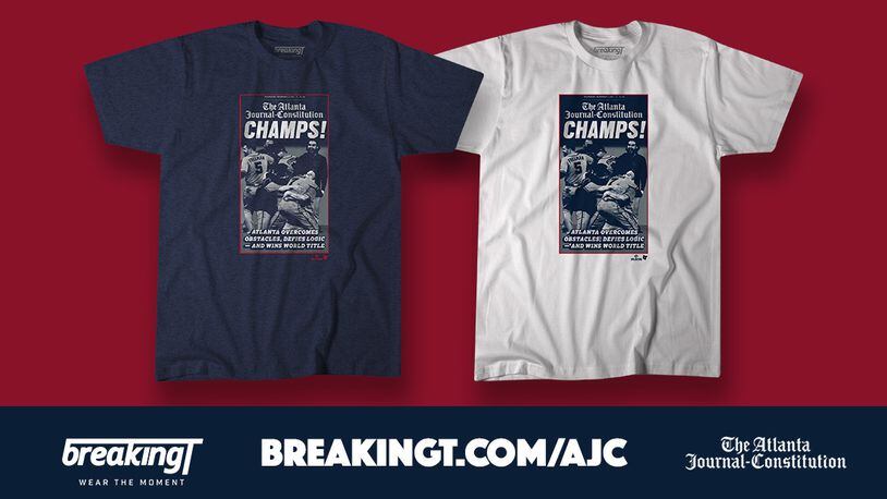 Wear your Braves pride with our 'Champs' front page apparel