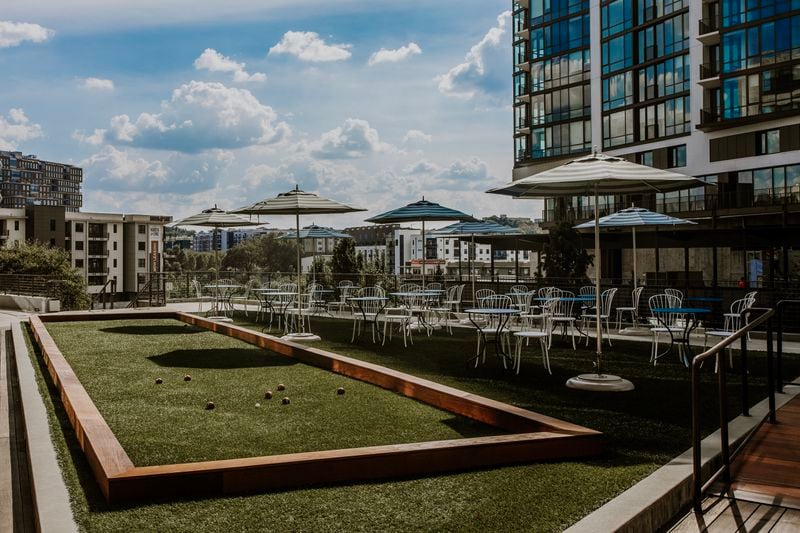 With a bocce court and outdoor bar, Indaco's open air patio overlooking the Eastside Beltline should draw crowds during warm weather months. Courtesy of Heidi Harris