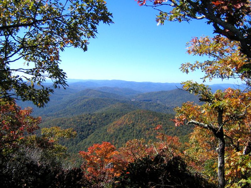 On top of Blood Mountain in North Georgia on Oct. 20, 2007.