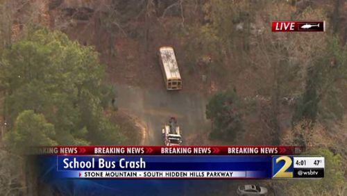 Nine students were on board the bus at the time of the wreck, officials said.