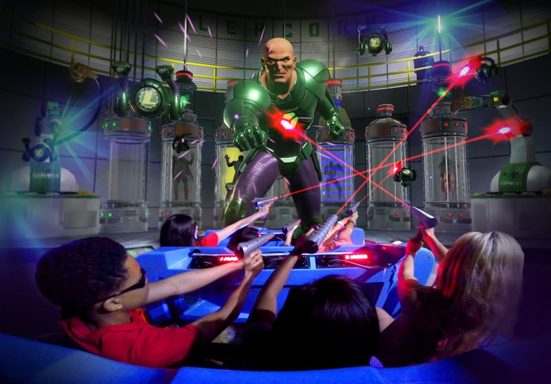 Lex Luthor is among the bad guys riders encounter on Six Flags Over Georgia’s new ride, Justice League: Battle for Metropolis. CONTRIBUTED BY SIX FLAGS OVER GEORGIA