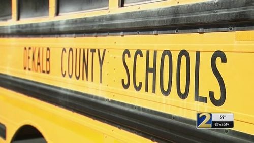 A DeKalb County school bus was struck at around 3:45 p.m. Wednesday.
