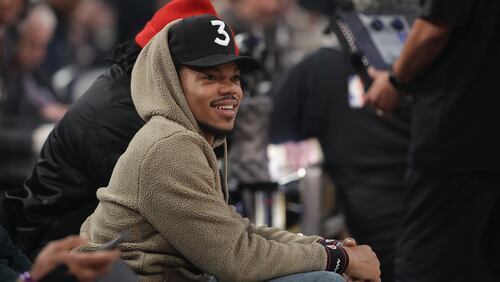 NEW ORLEANS, LA - FEBRUARY 18:  Chance The Rapper attends the 2017 Verizon Slam Dunk Contest at Smoothie King Center on February 18, 2017 in New Orleans, Louisiana.