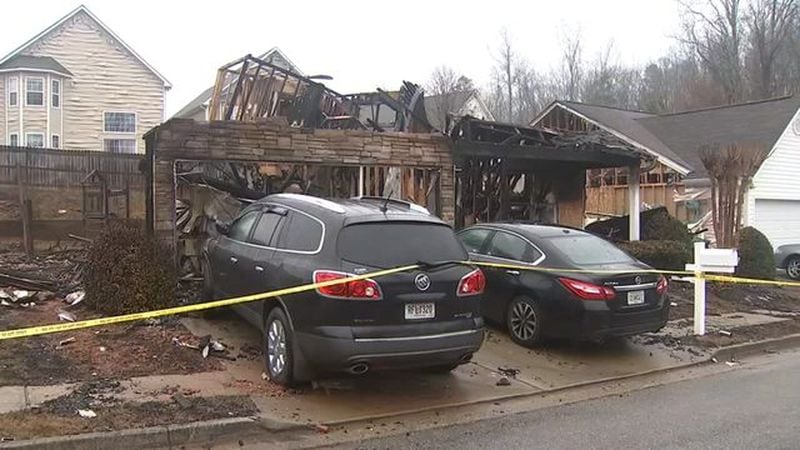 Four homes were destroyed and 16 others were damaged in a fire in Paulding County. (Credit: Channel 2 Action News)
