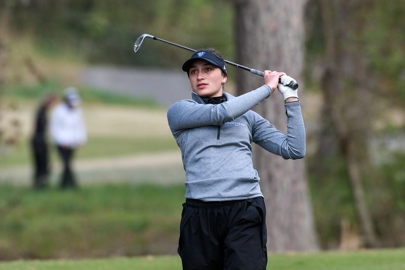 Georgia State freshman Mahina Leveau was named the Sun Belt Conference Golfer of the Week after she tied for second at the 2021 Georgia State Invitational.