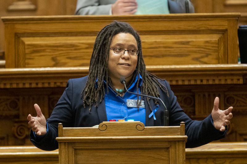 Georgia state Sen. Kim Jackson, D-Stone Mountain, was among signees of a letter to Democratic party officials urging them to rethink a plan to have South Carolina host the first presidential primary. (Alyssa Pointer/The Atlanta Journal-Constitution)