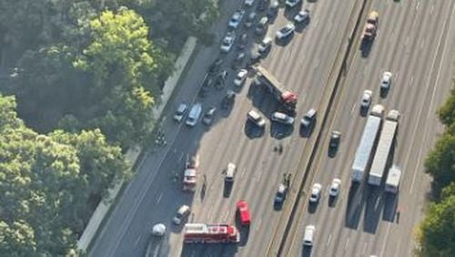 A violent crash shut down I-285 eastbound at Chamblee Dunwoody Road in DeKalb in the 6 p.m. hour on September 14th, 2022.