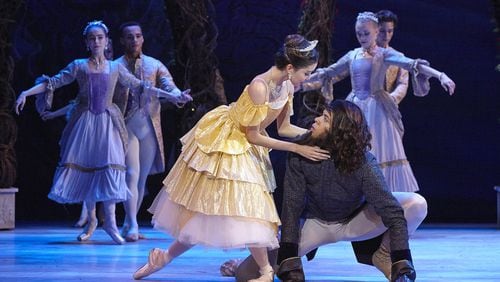 The Atlanta Ballet’s young second company, Atlanta Ballet 2, performed choreographer Bruce Wells’ one-hour children’s ballet “Beauty and the Beast” at City Springs. Contributed by Kim Kenney