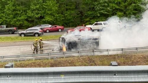 Six people were killed in a fiery van crash on I-85 on Saturday.