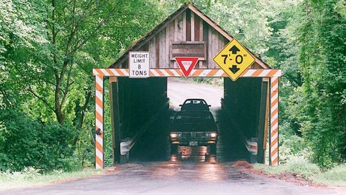 The Concord Road covered bridge near Smyrna will be closed for repairs Tuesday, Feb. 6. File photo