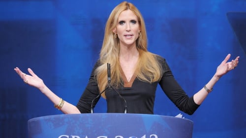 Author Ann Coulter speaks during an address to the 39th Conservative Political Action Committee February 10, 2012  in Washington, DC.