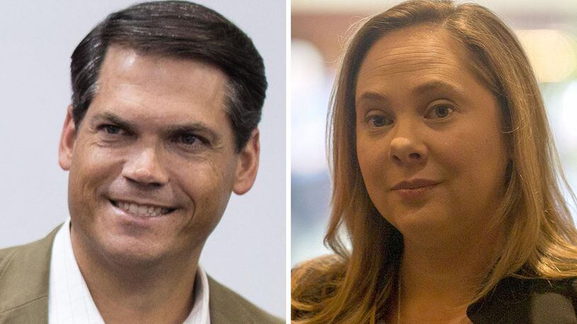 Republican Geoff Duncan and Democrat Sarah Riggs Amico ran for Georgia lieutenant governor in 2018.