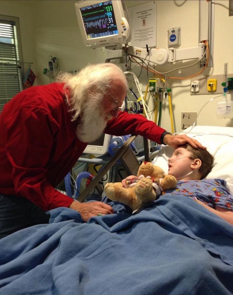 Jack Senterfitts visits Landon Childs in the hospital.
Courtesy of Lisa Bowling