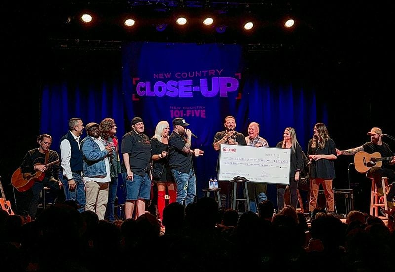 New Country 101.5 raised $25,000 for the Boys & Girls Club of Metro Atlanta Nov. 1, 2022, at the Variety Playhouse with a concert headlined by Kane Brown. NEW COUNTRY 101.5