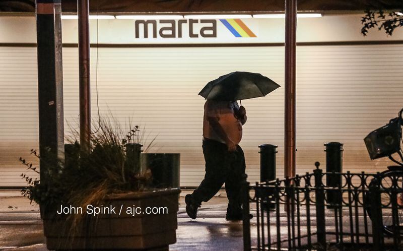 Five points Marta station closed as Hurricane Irma makes its way toward Georgia.