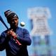 Atlanta Braves' Ozzie Albies warms up before an opening-day baseball game against the Philadelphia Phillies, Friday, March 29, 2024, in Philadelphia. (AP Photo/Matt Slocum)