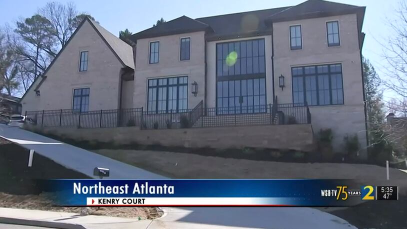 A child fell about two stories down an elevator shaft at a north Buckhead home Thursday.