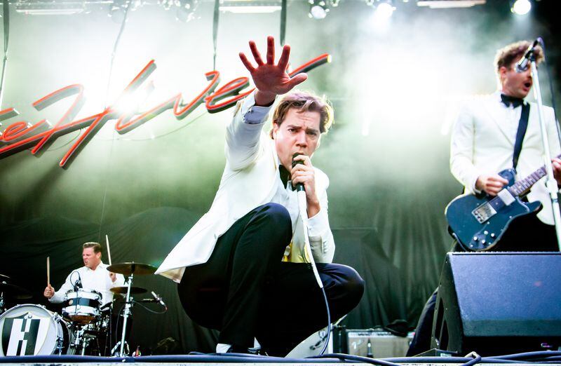 The Hives perform perform on the second day of the Shaky Knees Music Festival in Atlanta on Saturday, October 23, 2021. (Photo: Ryan Fleisher for The Atlanta Journal-Constitution)