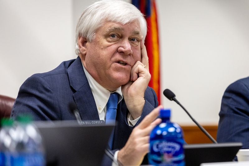 State Sen. Bill Cowsert, an Athens Republican and attorney who is leading the Special Committee on Investigations, questioned defense attorney Ashleigh Merchant for nearly an entire hearing Wednesday about her efforts to disqualify Fulton County District Attorney Fani Willis in the election interference case against former President Donald Trump. (Steve Schaefer/steve.schaefer@ajc.com)