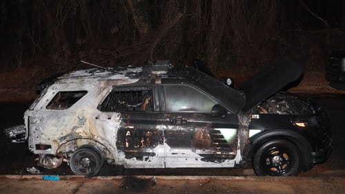 The vehicle fire happened on Greendale Drive shortly before 4 a.m. Saturday.