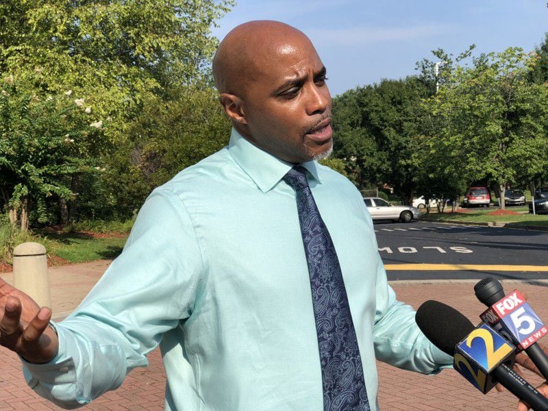 Robert Hawes, who plans to run for Clayton County sheriff in 2020, turned himself in to police Monday after current Sheriff Victor Hill issued warrants for his arrest. PHOTO: LEON STAFFORD