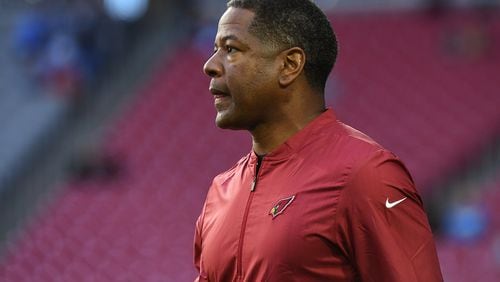 Head coach Steve Wilks of the Arizona Cardinals walks on the field during warm ups for the NFL game against the Detroit Lions at State Farm Stadium on December 09, 2018 in Glendale, Arizona. (Photo by Jennifer Stewart/Getty Images)
