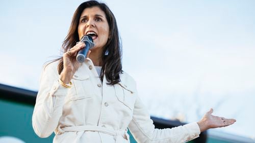 Nikki Haley, a former governor of South Carolina and Donald Trump's ambassador to the U.N., is set to launch her candidacy for president on Wednesday. (Taylor Glascock/The New York Times)