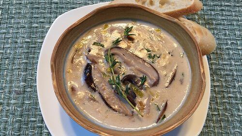 Creamy Wild Mushroom Soup with Leeks. (Susan Selasky/Detroit Free Press/TNS)