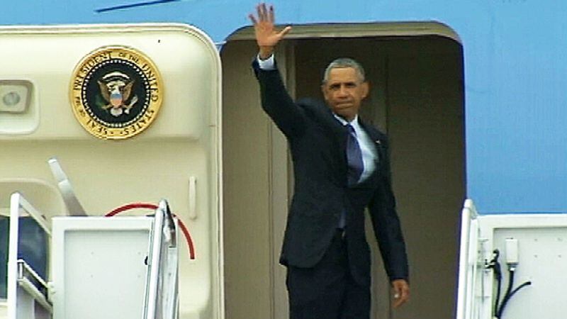 President Barack Obama in Orlando. Image: WFTV