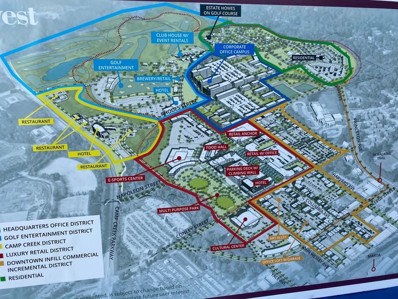 This is a preliminary map of what will be include in the Six West project in College Park. (Ben Brasch)