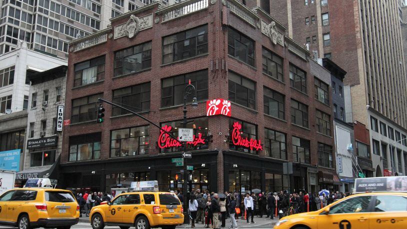 The store is at the corner of 6th and 37th avenues in the fashion district. Operations are geared toward high-volume foot traffic, since there is no drive-thru. (AP Photo/Tina Fineberg)
