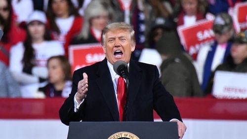 Former President Donald Trump has ventured deeper into Georgia politics than in almost any other state. That includes endorsing a “Trump ticket” of four Republicans campaigning for statewide office — and disavowing four other powerful members of the state GOP. (Hyosub Shin / Hyosub.Shin@ajc.com)