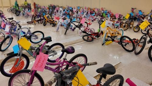 Bikes for Kids Alpharetta is collecting, cleaning and repairing donated new and gently used bikes/trikes for the Toyland Shop at North Fulton Community Charities. COURTESY BIKE ALPHARETTA