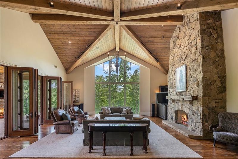 Chipper Jones' living room of his Canton home, now on sale for $15 million. PHOTOS: ILYA ZOBANOV/GOLD LENS MEDIA(3)