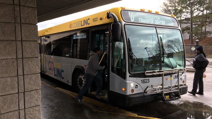 File Photo: Cobb County's CobbLinc bus system. (AJC)