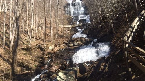 Amicalola Falls is one of over 50 waterfalls you can learn more about and navigate your way to thanks to the free Discover Georgia’s Waterfalls app. JILL VEJNOSKA / JVEJNOSKA@AJC.COM