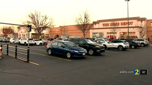 A woman was robbed outside this Home Depot along Piedmont Road in northeast Atlanta on Feb. 24.